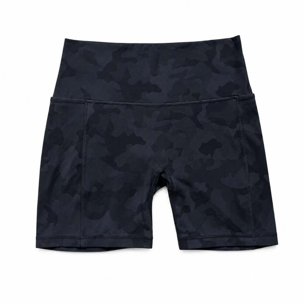 Women’s Black Camo High Rise Biker Shorts Small Athleisure Workout Yoga Gym